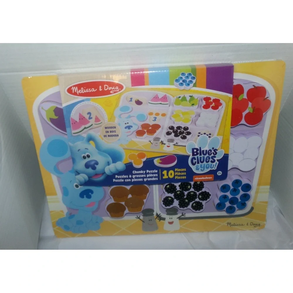 Melissa and Doug Blues Clues 10 Pc Chunky Wooden Puzzle Toy NEW